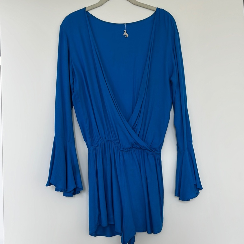 Indah Parnell Silk Bell Romper